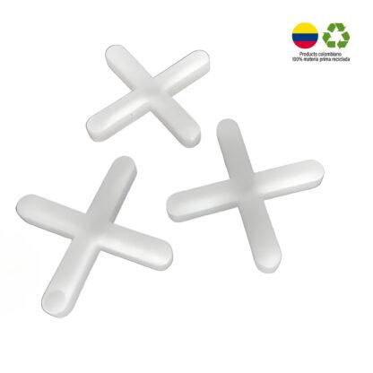 Crucetas plásticas 3mm para dilatación de pisos y paredes, marca PLINET.