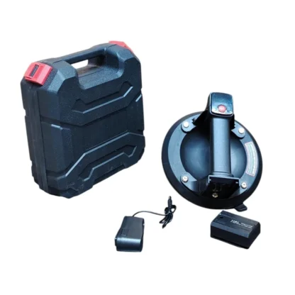 Ventosa eléctrica recargable con estuche, capacidad 70Kg compatible con superficies lisas como mármol, vidrio, porcelanato.